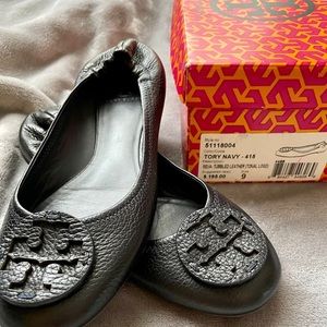 Tory Burch Reva Ballet Flat - Black/Navy